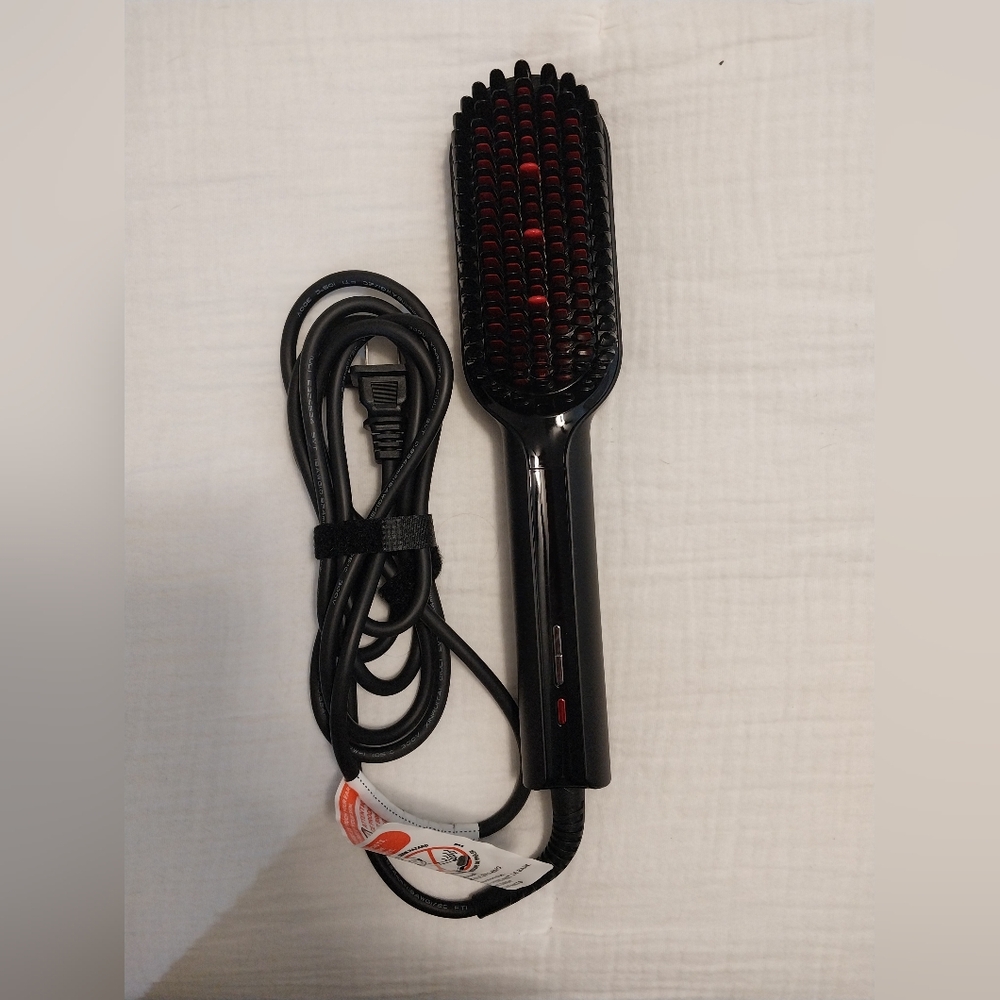 TYMO Black and Red Hair Straightening Brush
